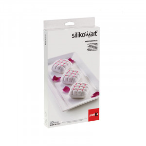 Mini Eleganza silicone mould 7 x 7 x H 3 cm, 6 cavities, 100 ml - Img 5