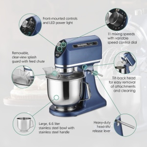 Mixer planetar 7 Litri, 11 Viteze, 350W, Luna Waring - Img 3