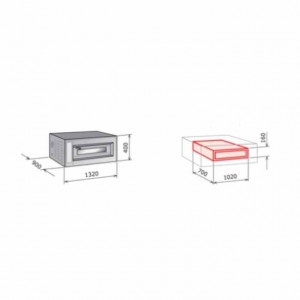 Moduláris elektromos pizzasütő, FCP, 1 sütőkamra, 1020mmx700mmx160(h) mm - Img 2