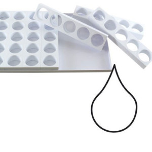 Monoportii Picatura 9 x 6 x H 4 cm - Set 7 Matrite Formare 35 Produse, Tava 60 x 40 cm - Img 2
