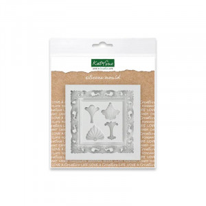 Moulding Silicon Decor / Baroque Branch 9 x 9 cm - Img 1