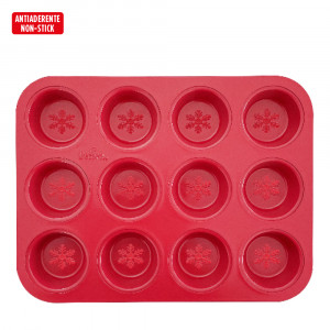 Muffin tálca - 12 üreg Ø 8 x H 2,9 cm, tapadásmentes fém, Ø 8 x H 2,9 cm, tapadásmentes fém - Img 2