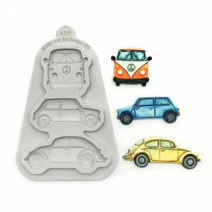 Mulaj Silicon Masinute, 3 Subiecte Ø 4 - 7.4 cm - Img 3