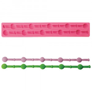 Mulaj Silicone Siraguri Beads, 28.5x1.9cm