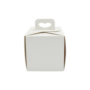 Négyzet alakú Monoportion doboz, fehér karton 9 x 9 x H 9 cm, 10 db-os készlet - Img 2