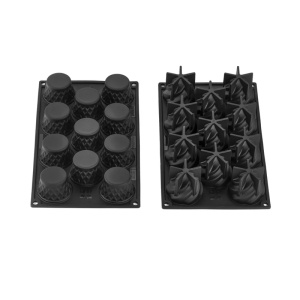 Pavoflex forma, 30 x 17,5 cm, fagylalt, 11 + 11 üreg, Ø 5,5 x H 5,2/3,6 cm, 120 ml - Img 2