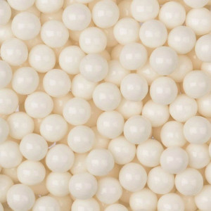 Perle Zahar Alb Perlat Ø 9 mm, 1 Kg
