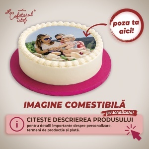 Personalised printed wafer Customised Model 1 Your Model, Ø 20 cm - Confectioner Istet