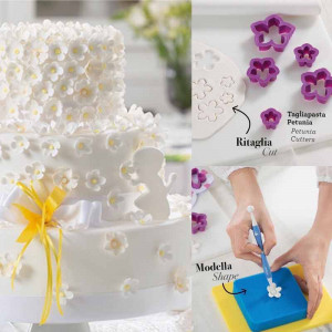 Petunia Flower - Plastic Cutters Ø 2 - 6 cm, Set of 5 pieces - Img 3