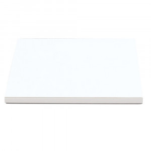 Platou Tort Patrat Alb Satinat, 40 x 40 x H 1.2 cm