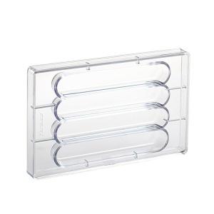 Polikarbonát forma 4 lapos csokoládétábla, 17,5 x 27,5 x H 2,65 cm, 160 gr, 17,5 x 27,5 x H 2,65 cm, 160 gr - Img 2