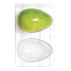Polikarbonát vagy csokoládé forma 130 gr, 2 üreg 15x10xH4.5cm