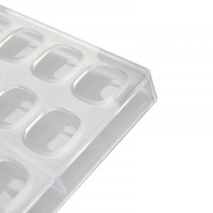 Polycarbonate mould Murano Comaschi range 24 Praline Ciocolata, 3,1 x 3,1 x H 1,3 cm, 10 gr - Img 3