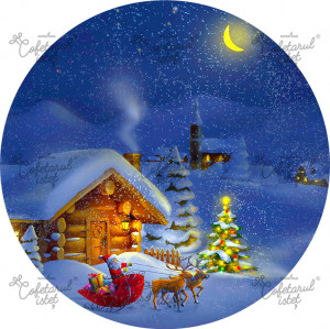 Printed Christmas wafer Model 1, Ø 20 - Istet Confectioner