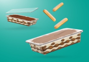 Reusable Tiramisu Tray with Lid, 27.3 x 18 x H 4.5 cm, 2160 ml, Set of 25 - Img 2
