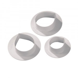 Rose Petals - Plastic Cutters Ø 3.2 - 4.7 cm, Set of 3 pcs - Img 1