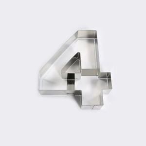Rozsdamentes acél ág, 4 számjegyű, Ø20xH4cm - Img 2