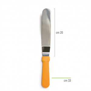 Rozsdamentes acélból készült, szögletes kiegyenlítő spatula, lapát 20 x 3,6 cm hosszúsággal