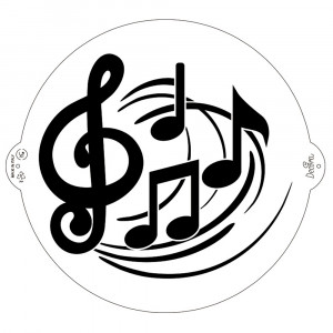 Sablon Plastic Decor Top, Music Model, Ø 25 cm - Img 1