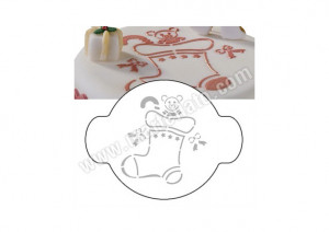 *Sablon Rotund Decor Craciun Ø 10 cm