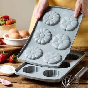 Set 2 Forme Silicon Floare 2.87 - 3 x 1.65 - 1.75 x H 0.1 - 3.5 cm, 6 cavitati - Img 6