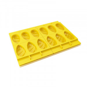 Set Tava si 4 Matrite Silicon Inghetata pe bat Malibu, 12 cavitati, 85 ml - Img 1