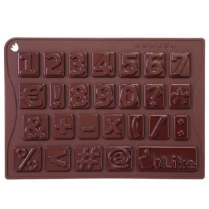 Shape Silicon Chocoice Figures-Symbols, 26 cavities - Img 1