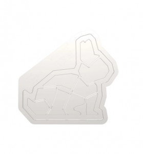 Silicon cake tin Modern 3D Bunny 27.6 x 26.8 x H 3.2 cm, 520 ml - Img 2