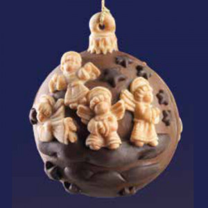 Silicon Christmas mould - 3D Globe with Angels, Ø 8 cm - Img 4