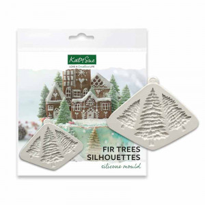 Silicon Christmas moulding - Christmas trees, 3 Subjects Ø 4.8 - 8 cm - Img 1
