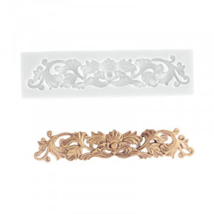 Silicon Decor Rococo mould, 12.5 x 2 cm (SLK393) - Img 1