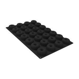 Silicon Doughnut Single-portion Ø 7 x H 3.2 cm, 28 cavities, 100 ml (SQ094) - Img 2