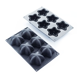 Silicon Marina mould 7 x 7.4 x H 4 cm, 6 cavities, 105 ml - Img 2