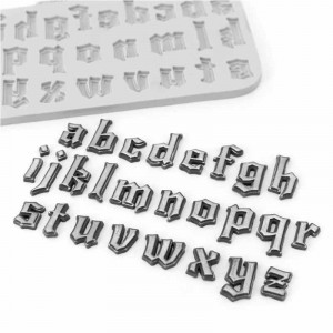 Silicon mould Alphabet Gothic style, h 2.2 cm - Img 3