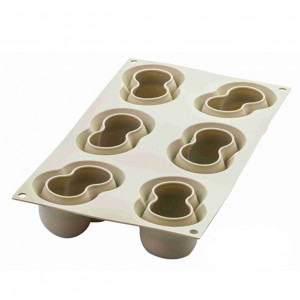 Silicon mould Cherry 7.5 x 5 x H 4.5 cm, 6 cavities x 105 ml - Img 3