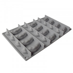 Silicon mould Gourmand Chilli Peppers 9 x 3.5 x H 2 cm, 12 cavities - Img 2