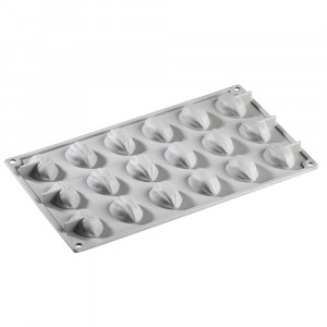 Silicon mould Gourmand Peel Nape 3.8 x 2.8 x H 1.6 cm, 18 cavities - Img 2