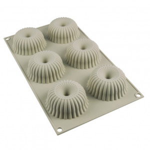 Silicon mould Radius Ø 6.7 x H 3.3 cm, 6 cavities x 85 ml - Img 3
