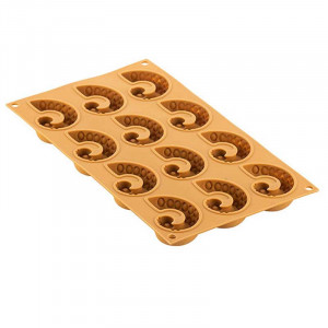 Silicon mould Silikomart NaturaE Snail 6 x 5 x H 2 cm, 20 ml, 12 cavities - Img 2