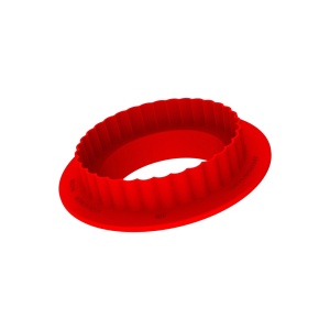 Silicon mould Sweet Round Ø 8 x H 2.1 cm, 4 cavities x 95 ml + cutter - Img 2