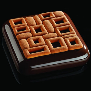Silicon mould TOP Maya 13.5x13.5x13.5xH0.7cm, 2 cavities - Img 1