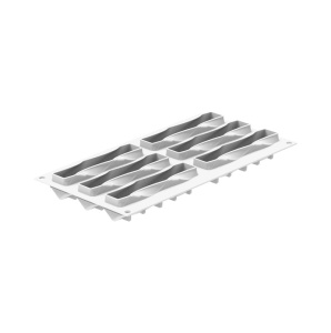 Silicon Twist mould 13 x 3.3 x H 3 cm, 6 cavities x 90 ml + cutter - Img 2