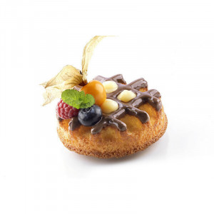 Silicon Waffel Waffel Single Portion Ø 9 x H 2.4 cm, 18 cavities, 107 ml (SQ051) - Img 1