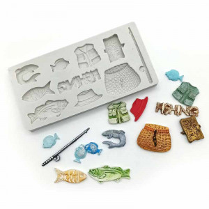 Silicone Fishing Mullage, 10 Subjects Ø 1 - 5.3 cm - Img 5