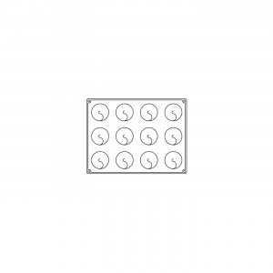 Silicone mould Bachour, Single-portion Tulip, Ø 5.5 x h 5.6 cm, 90 ml, 20 cavities - Img 2