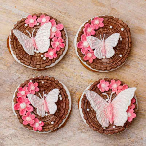 Silicone mould Elegant butterflies 5.4 - 6 - 8.5 x 3.4 - 4 - 5 cm - Img 3