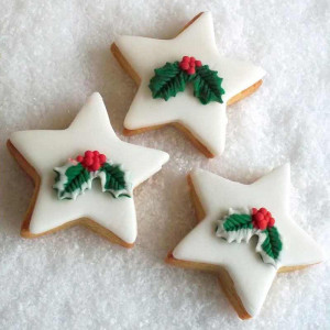 Silicone mould Ilex leaves Christmas Katy Sue Ø 2.6 - 5.4 cm, 3 decorations - Img 4