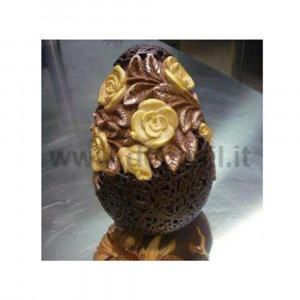 Silicone Mould Medium Egg Decorated with Roses, Ø 12 x H 18.5 cm - Img 3