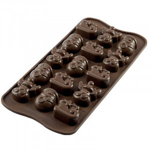 Silicone mould Silikomart Praline Silikomart Iarna 3.3 x 2.7 x H 1.5 cm, 7.7 ml, 15 cavities (SCG23) - Img 1