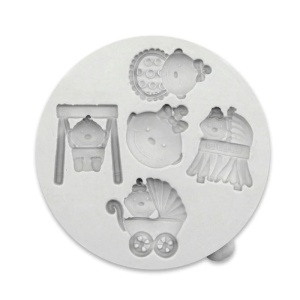 Silicone moulding Baptism Baby Girl, 5 Subjects